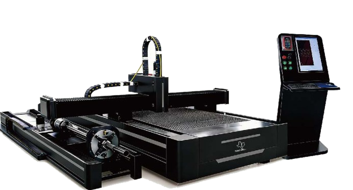 TBC Series — Metal Plate + Rotary Fiber Laser Cutting Machine